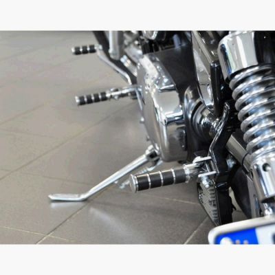 Stupačky spolujezdce Motorrad Burchard pro Yamaha XV 535 Virago,XV 750 Virago,XV 1000 Virago,XV 1100 Virago - Ness Style - černá m